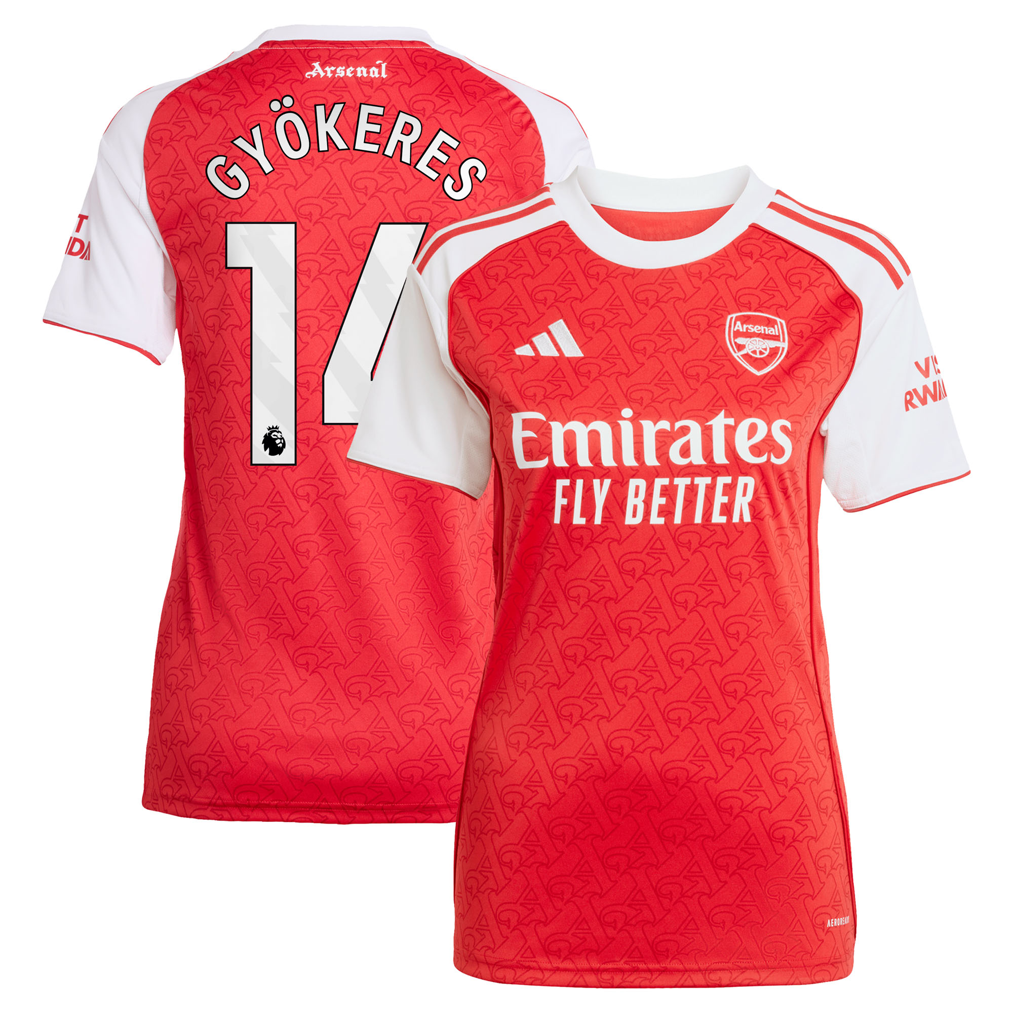 Arsenal adidas Home Shirt 2025-26 - Womens with Gyökeres 14