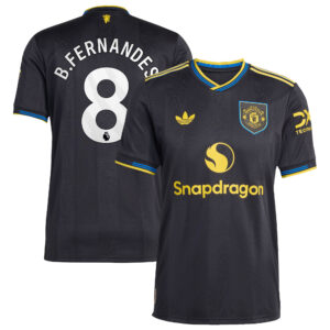 Manchester United adidas Third Authentic Shirt 2025-26 with B. Fernandes 8 printing