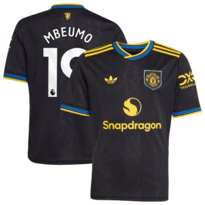 Manchester United adidas Third Shirt 2025-26 - Kids with Mbeumo 19 printing