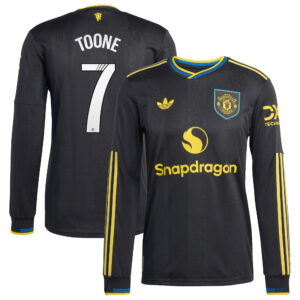 Manchester United adidas WSL Third Authentic Shirt 2025-26 - Long sleeve with Toone 7 printing