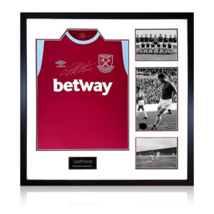 Geoff Hurst Signed West Ham United Shirt Elite Frame