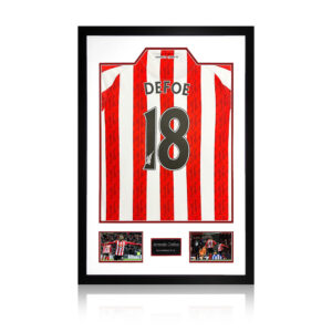 Jermain Defoe Signed Sunderland Shirt Premium Frame