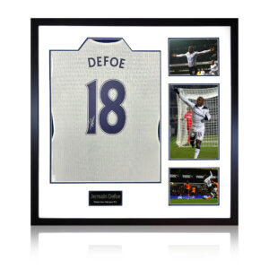 Jermain Defoe Signed Tottenham Hotspur Shirt Elite Frame