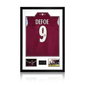 Jermain Defoe Signed West Ham United Shirt Premium Frame