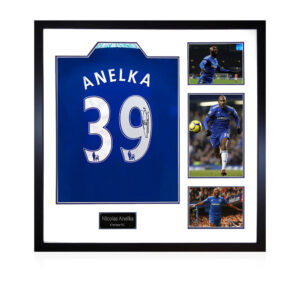 Nicolas Anelka Signed Chelsea Shirt Elite Frame