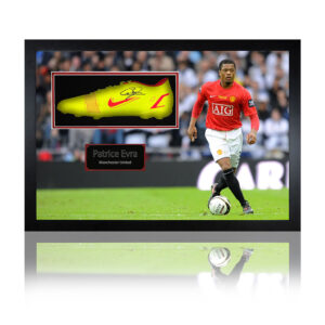 Patrice Evra Signed Manchester United Boot Iconic Frame
