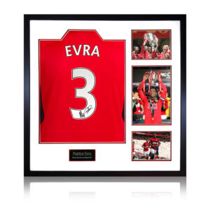 Patrice Evra Signed Manchester United Home Shirt Elite Frame