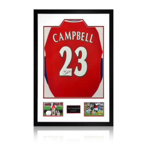 Sol Campbell Signed Arsenal Shirt Premium Frame