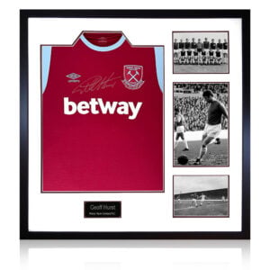 Geoff Hurst Signed West Ham United Shirt Elite Frame