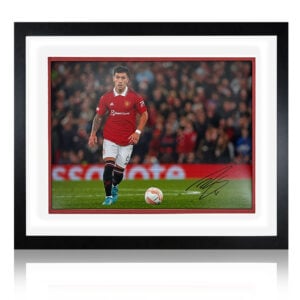 Lisandro Martinez Signed Manchester United 16x12 Image Frame