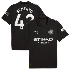Manchester City PUMA Away Shirt 2025-26 with Semenyo 42 printing