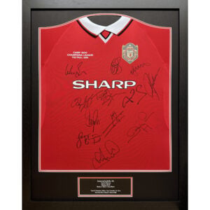 Manchester United 1999 Champions League Final Shirt Signed By 12 Framed