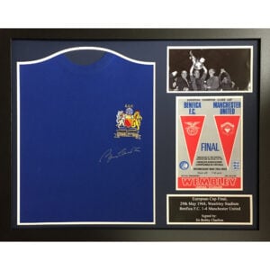 Manchester United Bobby Charlton Signed 1968 European Cup Final Shirt Framed