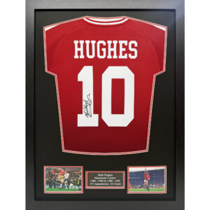 Manchester United Mark Hughes Signed Shirt Framed