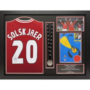 Manchester United Ole Gunnar Soslkjaer Signed Shirt Framed