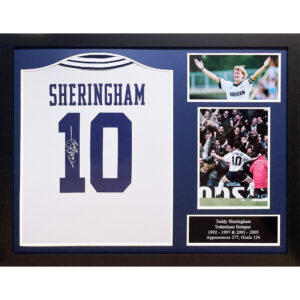 Tottenham Teddy Sheringham Signed Signed 1994 Shirt Framed