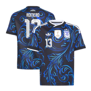 Argentina adidas Away Shirt 2026 - Kids with Romero 13 printing