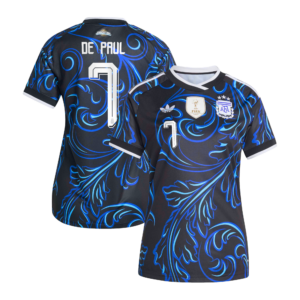 Argentina adidas Away Shirt 2026 - Womens with De Paul 7 printing