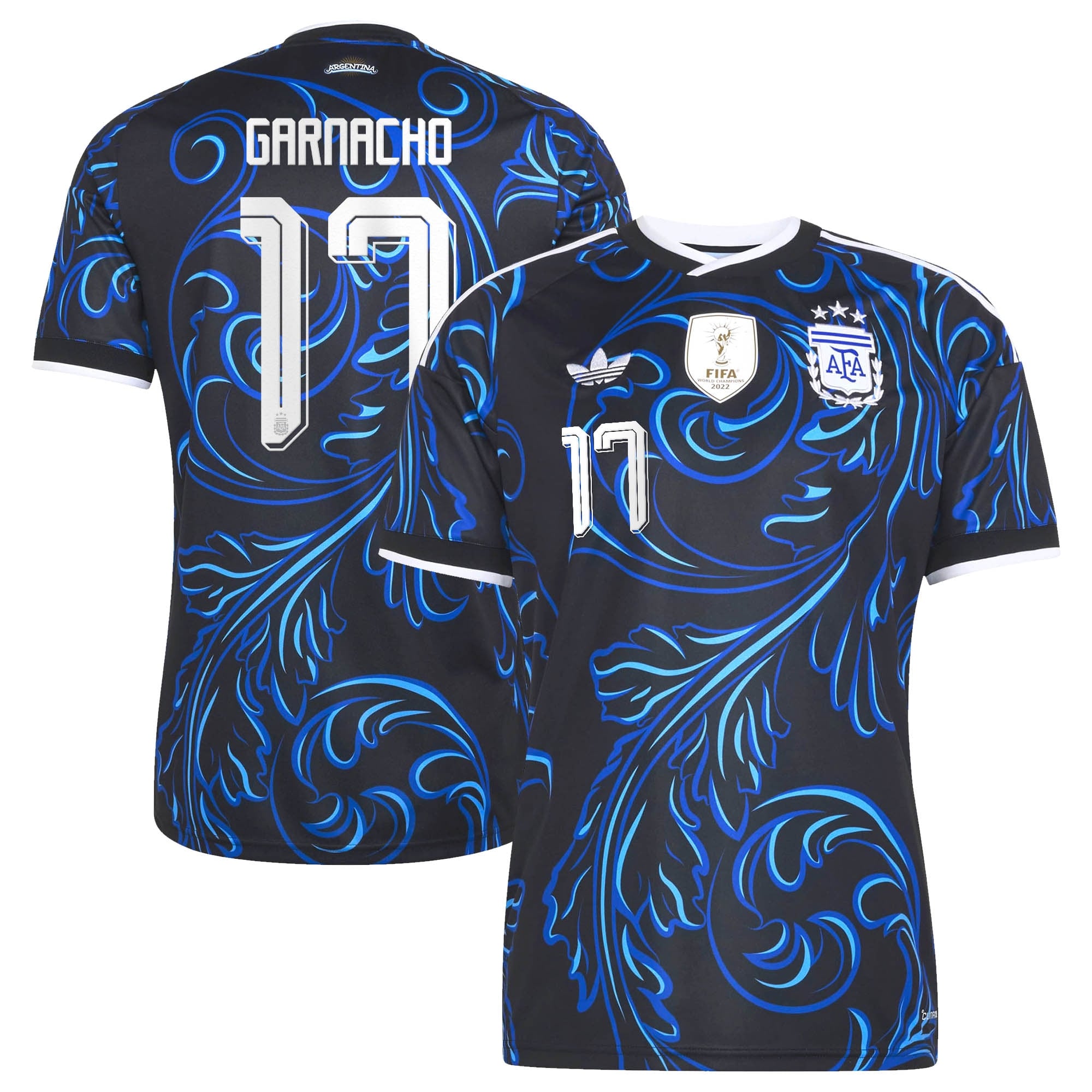 Argentina adidas Away Shirt 2026 with Garnacho 17 printing