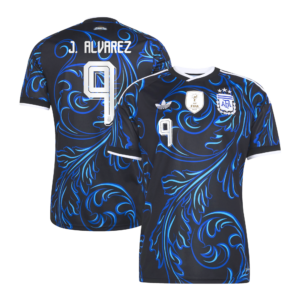 Argentina adidas Away Shirt 2026 with J. Alvarez 9 printing