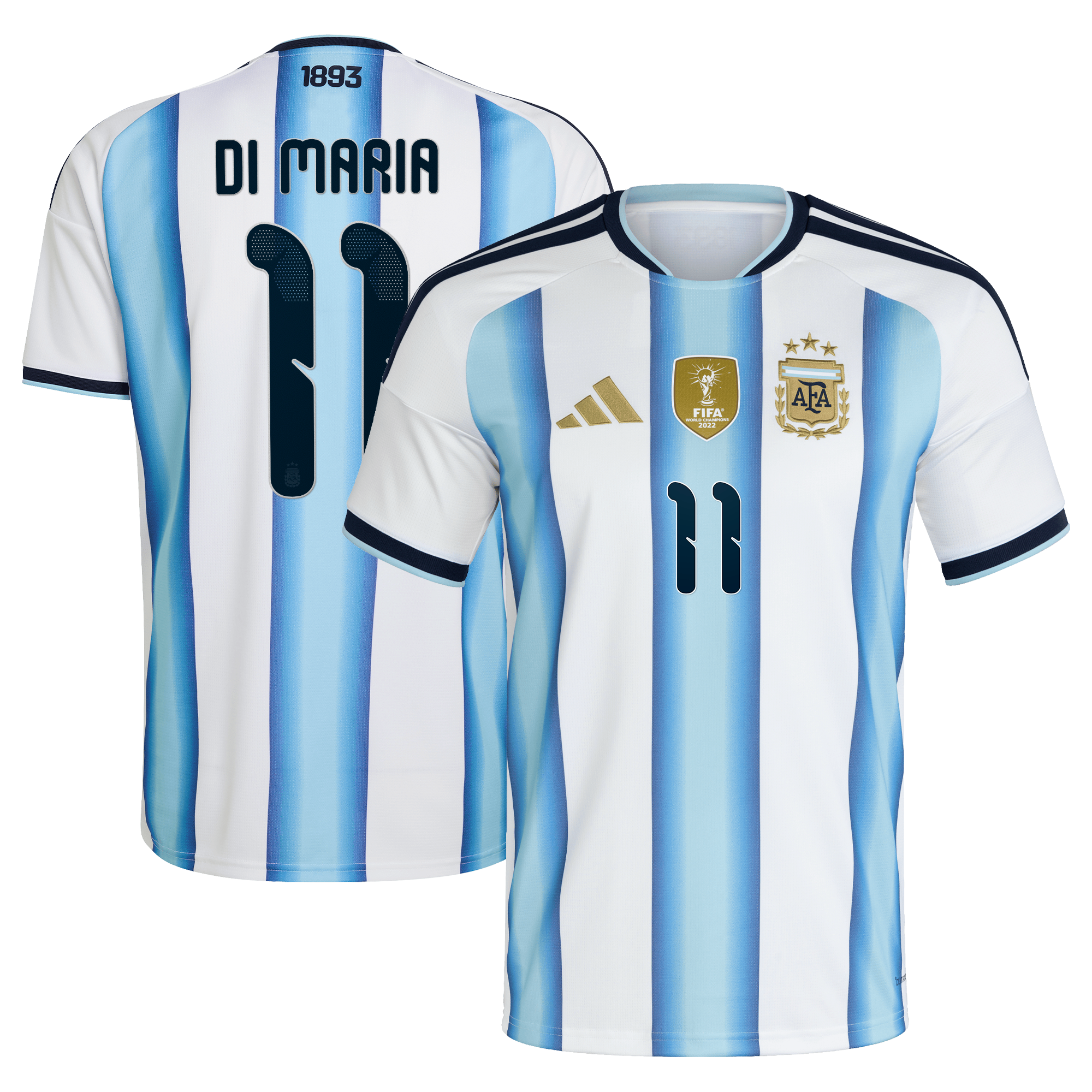 Argentina adidas Home Shirt 2026 - Kids with Di Maria 11 printing
