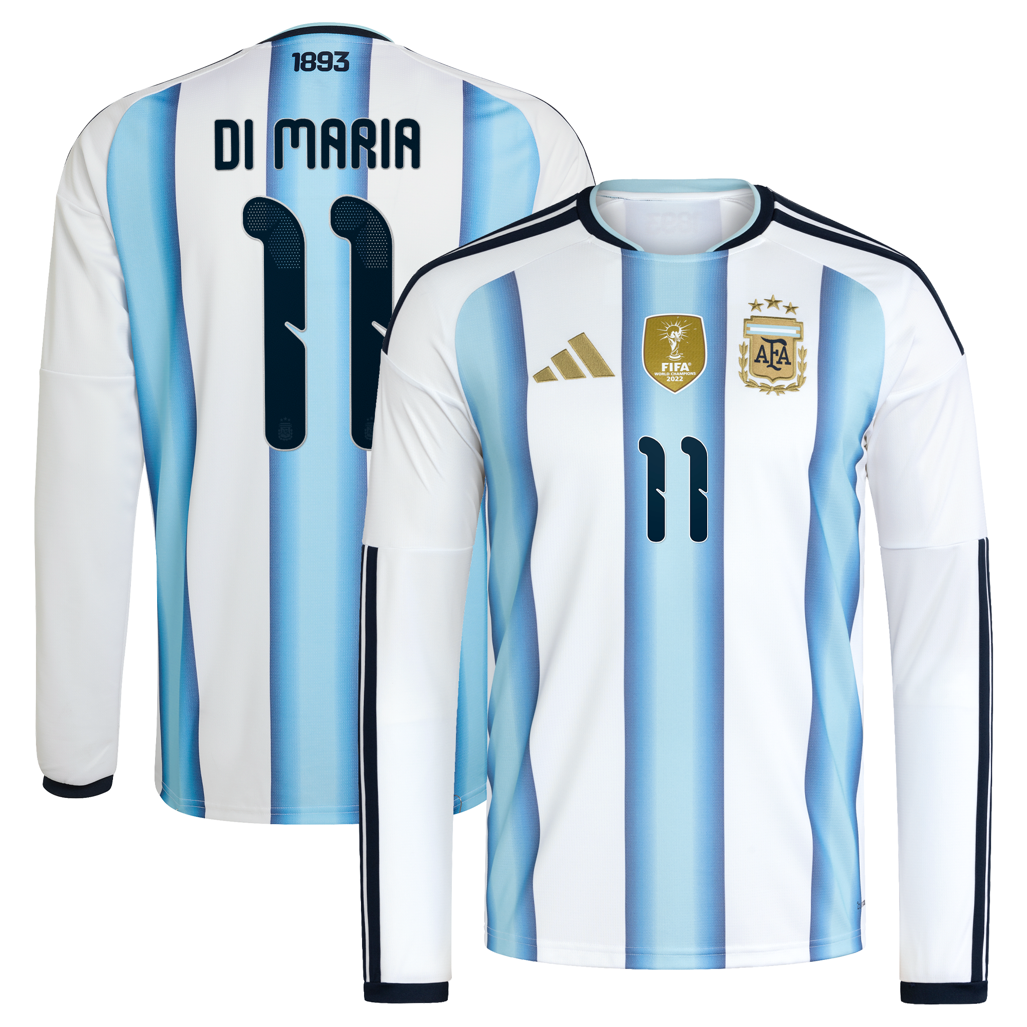 Argentina adidas Home Shirt 2026 -Long sleeve with Di Maria 11 printing