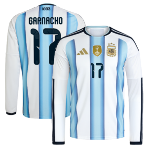 Argentina adidas Home Shirt 2026 -Long sleeve with Garnacho 17 printing