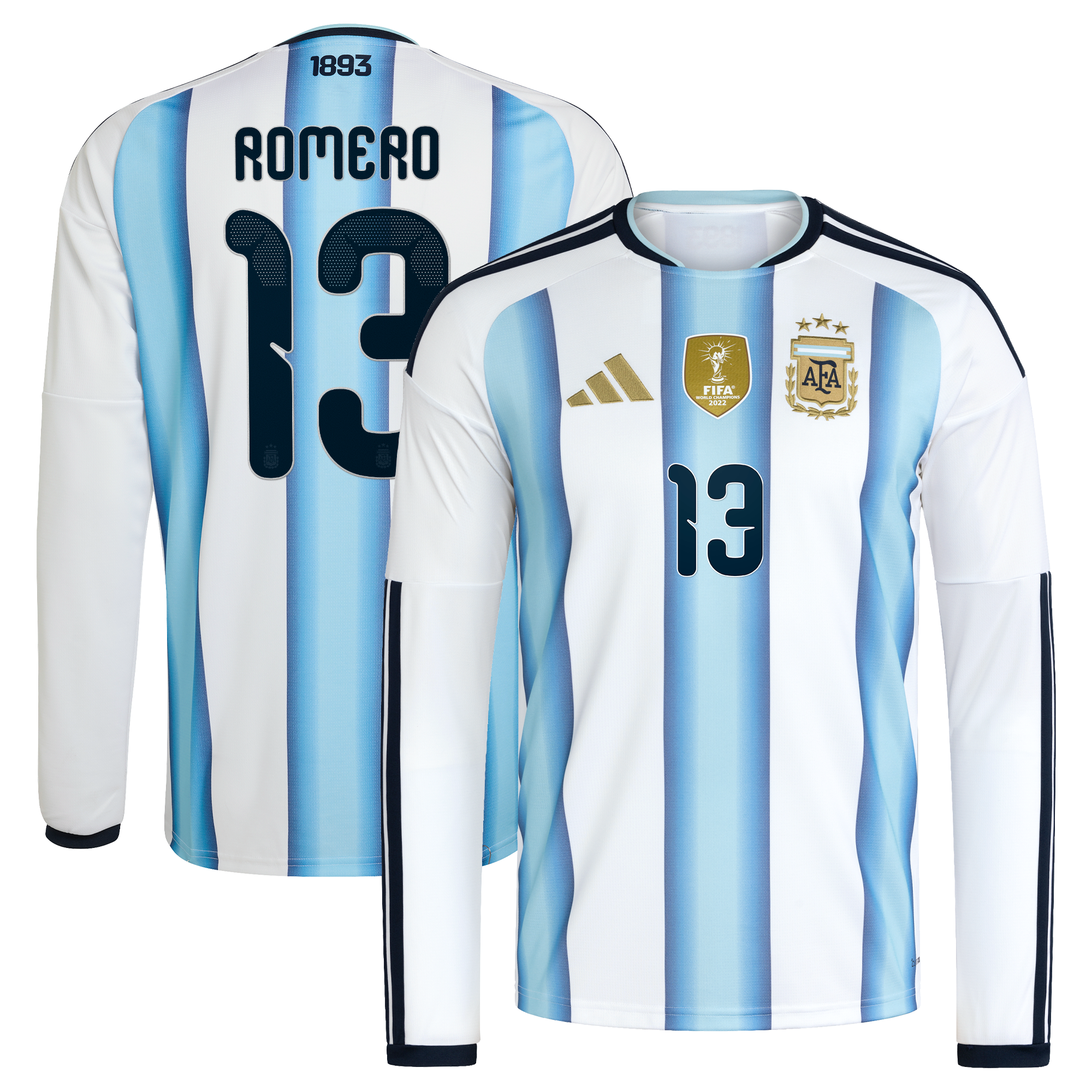 Argentina adidas Home Shirt 2026 -Long sleeve with Romero 13 printing