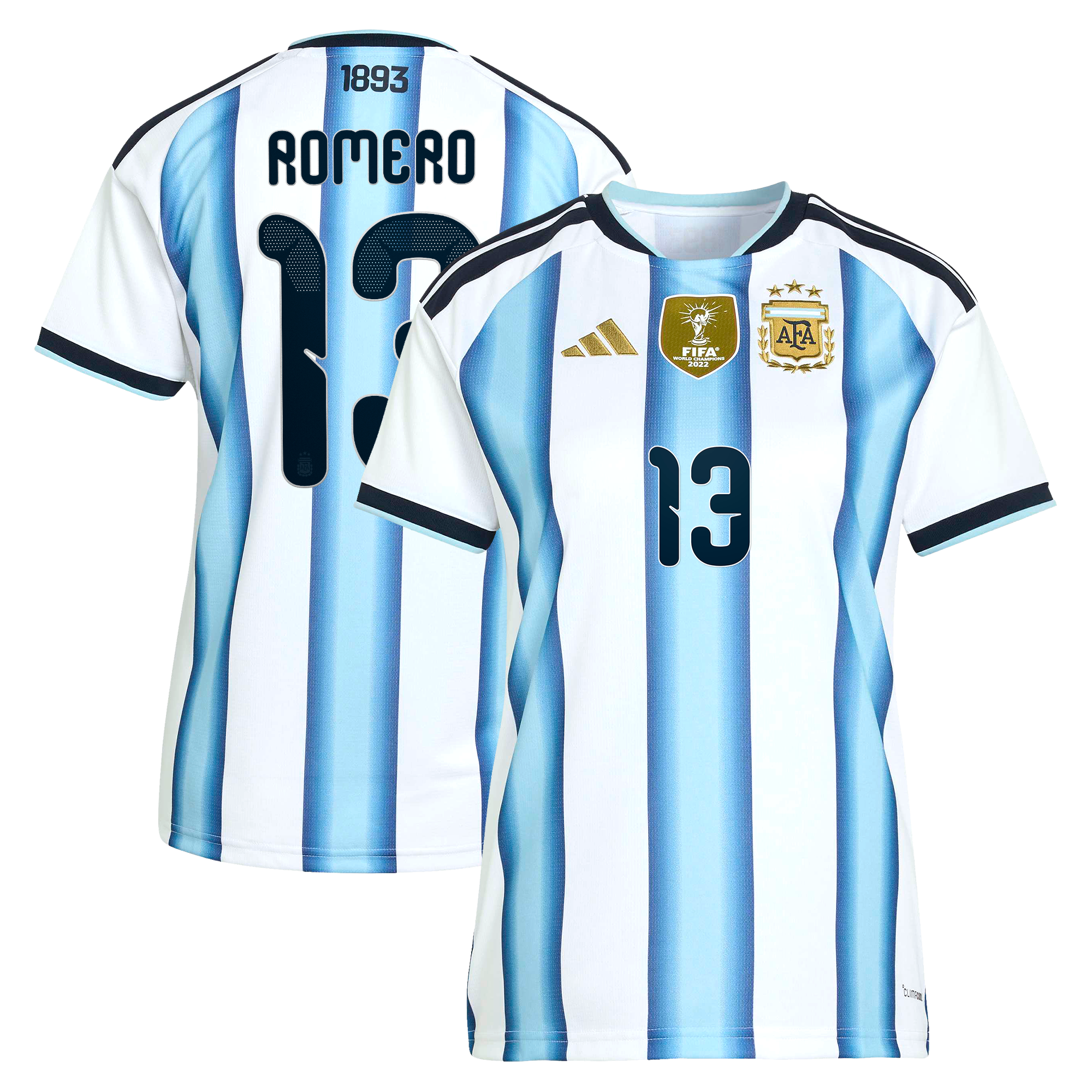 Argentina adidas Home Shirt 2026 - Womens with Romero 13 printing