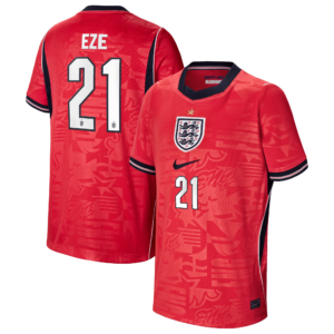 England Nike Away Stadium Shirt 2026 - Kids with Eze 21 printing