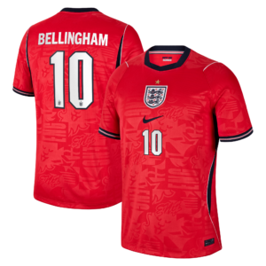 England Nike Away Stadium Shirt 2026 with Bellingham 10 printing