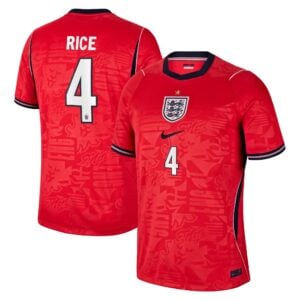 England Nike Away Stadium Shirt 2026 with Rice 4 printing