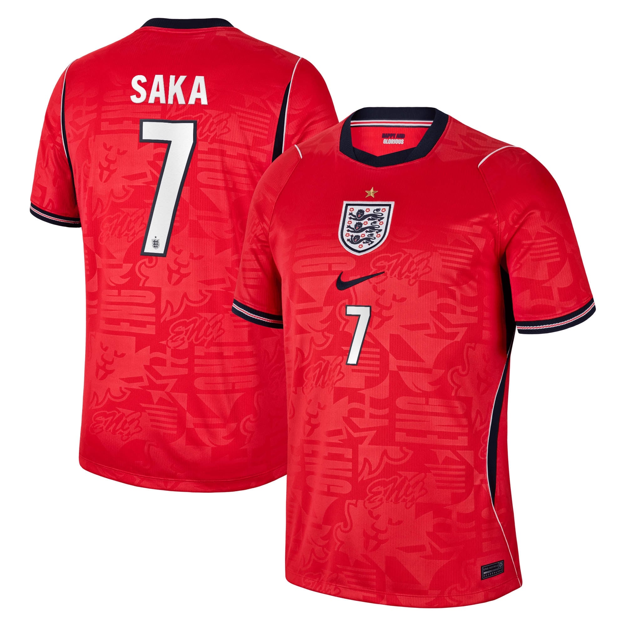 England Nike Away Stadium Shirt 2026 with Saka 7 printing