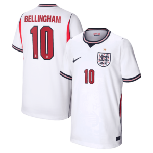 England Nike Home Stadium Shirt 2026 - Kids with Bellingham 10 printing