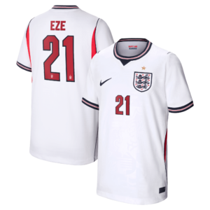 England Nike Home Stadium Shirt 2026 - Kids with Eze 21 printing