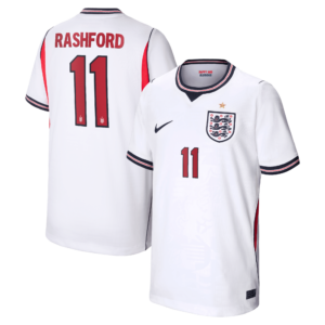 England Nike Home Stadium Shirt 2026 - Kids with Rashford 11 printing