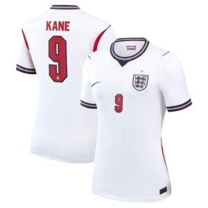 England Nike Home Stadium Shirt 2026 - Womens with Kane 9 printing