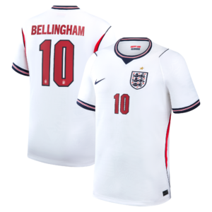 England Nike Home Stadium Shirt 2026 with Bellingham 10 printing