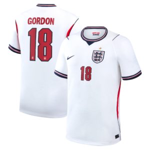 England Nike Home Stadium Shirt 2026 with Gordon 18 printing