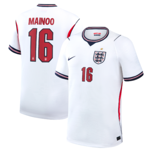 England Nike Home Stadium Shirt 2026 with Mainoo 16 printing