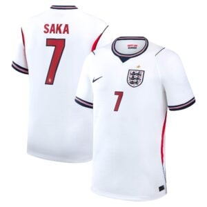 England Nike Home Stadium Shirt 2026 with Saka 7 printing