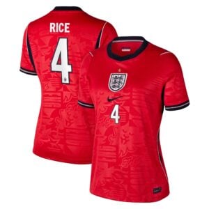 England Nike Stadium Away Shirt 2026 - Womens with Rice 4 printing