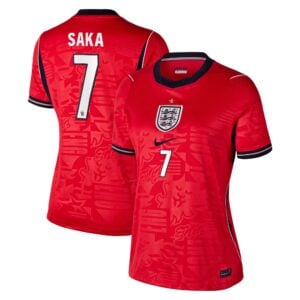 England Nike Stadium Away Shirt 2026 - Womens with Saka 7 printing