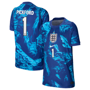 England Nike Stadium Goalkeeper Shirt 2026 - Kids with Pickford 1 printing