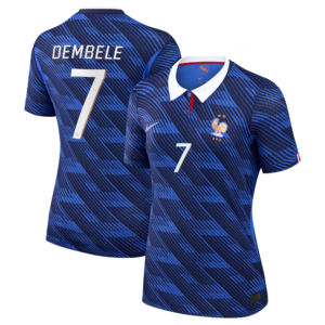 France Nike Home Aero-Fit Match Shirt 2026 - Womens with Dembele 7 printing