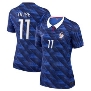 France Nike Home Aero-Fit Match Shirt 2026 - Womens with Olise 11 printing