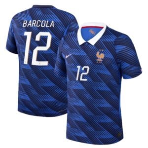 France Nike Home Aero-Fit Match Shirt 2026 with Barcola 12 printing