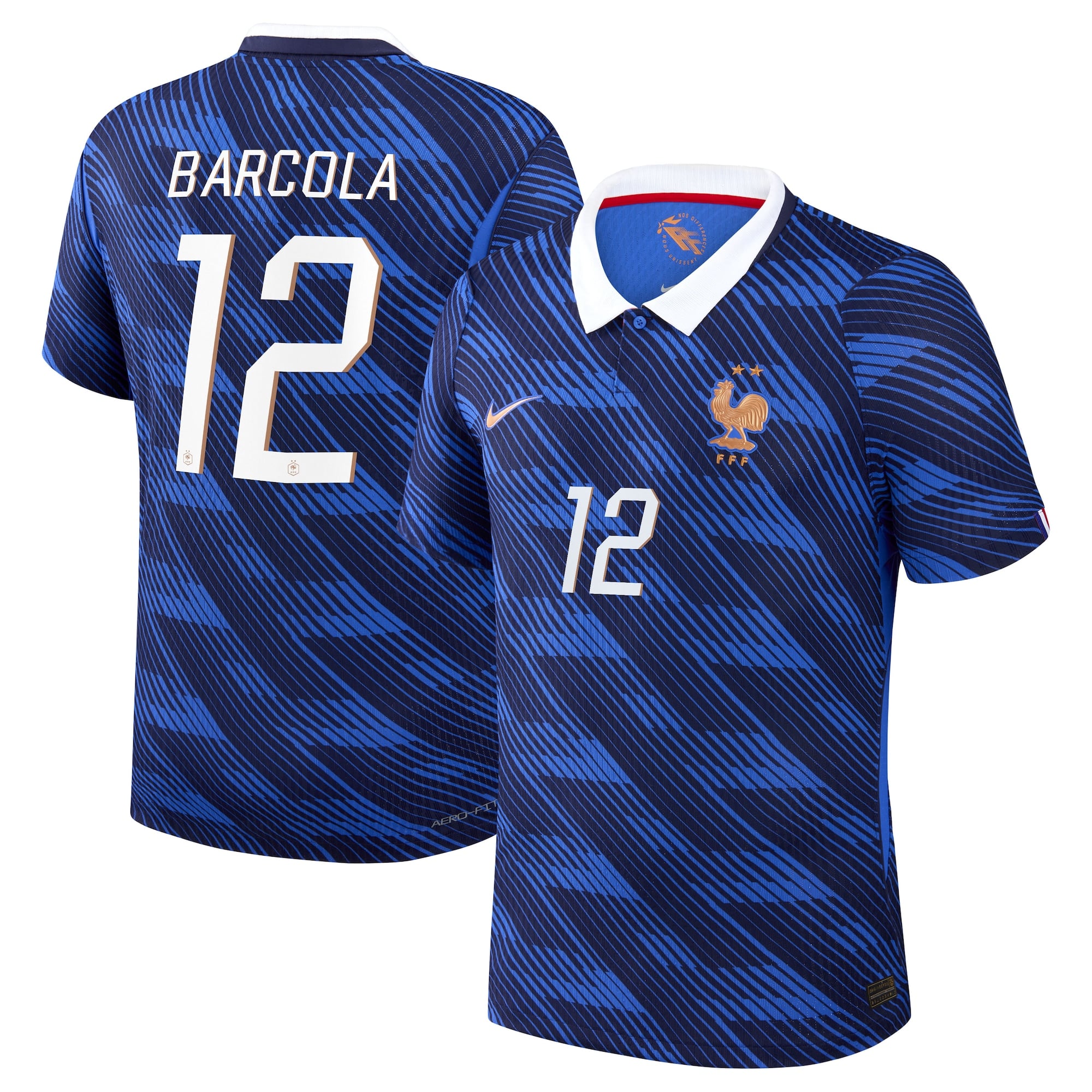 France Nike Home Aero-Fit Match Shirt 2026 with Barcola 12 printing