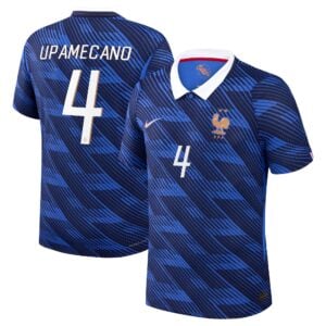 France Nike Home Aero-Fit Match Shirt 2026 with Upamecano 4 printing