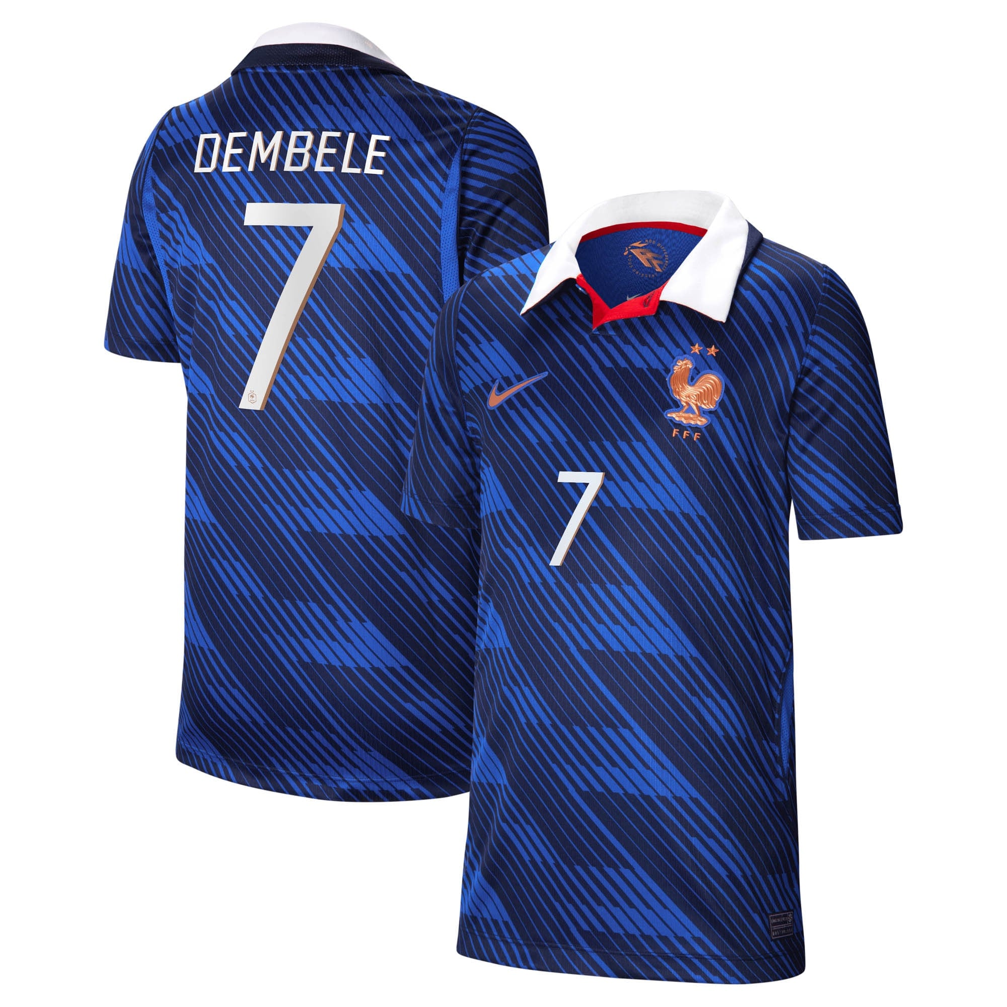 France Nike Home Stadium Shirt 2026 - Kids with Dembele 7 printing